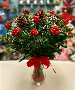 Paşabahçe Vazoda Kozalaklı Kokina Aranjmanı