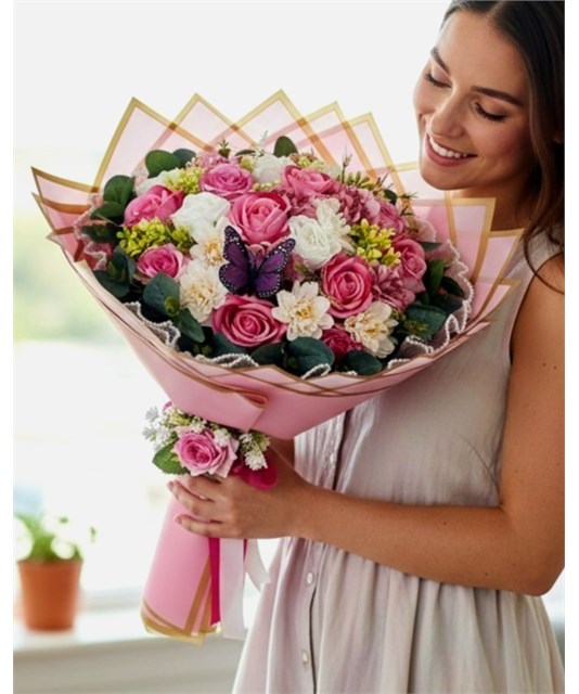 Yapay Karma Çiçek Buketi-010